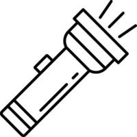 Flashlight Line Icon vector