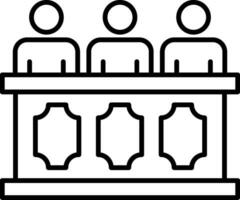 Panel of judges Line Icon vector