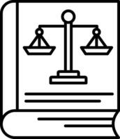 Law Book Line Icon vector