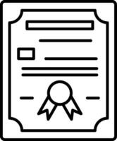 Certificate Line Icon vector