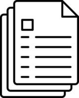 Files Line Icon vector