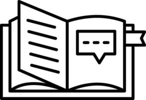 Open Book Line Icon vector