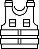 Police Vest Line Icon vector