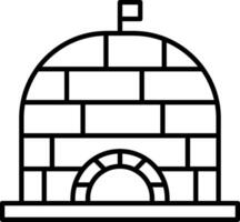 Igloo Line Icon vector