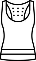 Tank Top Line Icon vector