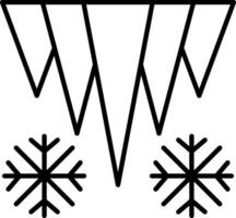 Icicle Line Icon vector