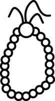 Prayer Beads Line Icon vector