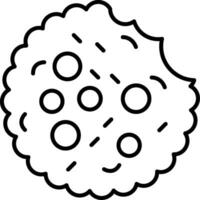 icono de línea de cookies vector