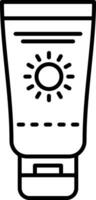 Sunscreen Line Icon vector