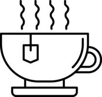 Hot Tea Line Icon vector