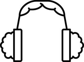 Earmuff Line Icon vector