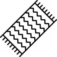 Beach Towel Line Icon vector