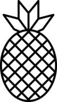 Pineapple Line Icon vector