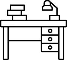 Desk Line Icon vector