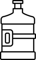 Water Flask Line Icon vector