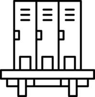 Lockers Line Icon vector