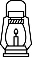 Gas Lamp Line Icon vector