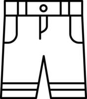 Shorts Line Icon vector