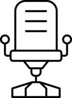 Desk Chair Line Icon vector