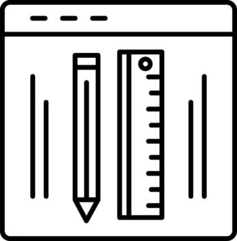 Graphic Design Line Icon vector
