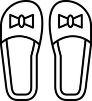 Slippers Line Icon vector