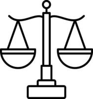 Law Line Icon vector