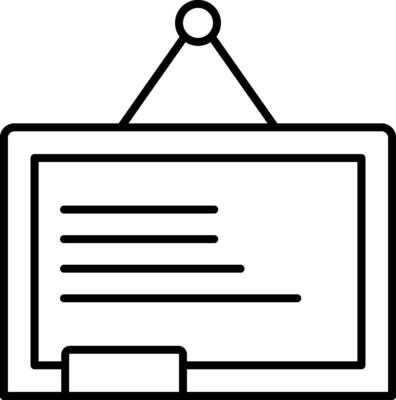 Blackboard Line Icon