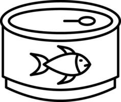 Tuna Line Icon vector