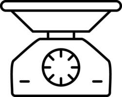 Weight Scale Line Icon vector