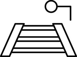 Train Tracks Line Icon vector