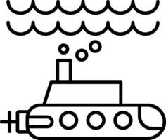 Submarine Line Icon vector