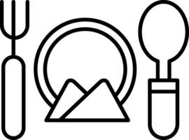 Cutlery Line Icon vector