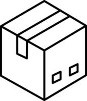 Delivery Box Line Icon vector