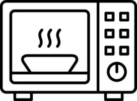 Microwave Line Icon vector