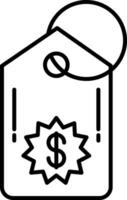 Price Tag Line Icon vector