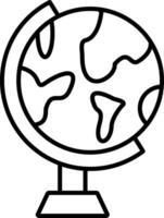 icono de línea de geografía vector