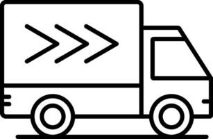 Delivery Truck Line Icon vector