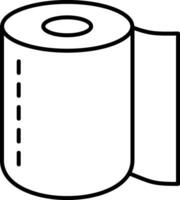 Toilet Roll Line Icon vector