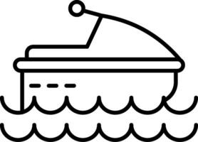 Jet Ski Line Icon vector