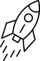 Rocket Line Icon vector