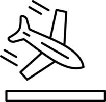 Plane Line Icon vector