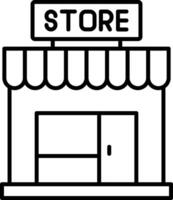 Store Line Icon vector