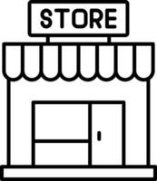 Store Line Icon vector