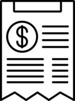 Receipt Line Icon vector