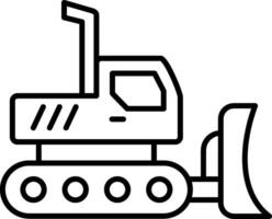 Excavator Line Icon vector