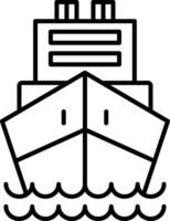 Logistics Ship Line Icon vector