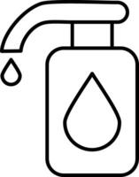 Cleaning Liquid Line Icon vector