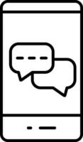 Messages Line Icon vector