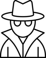 Criminal Line Icon vector