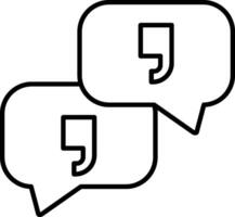 Quotation Line Icon vector